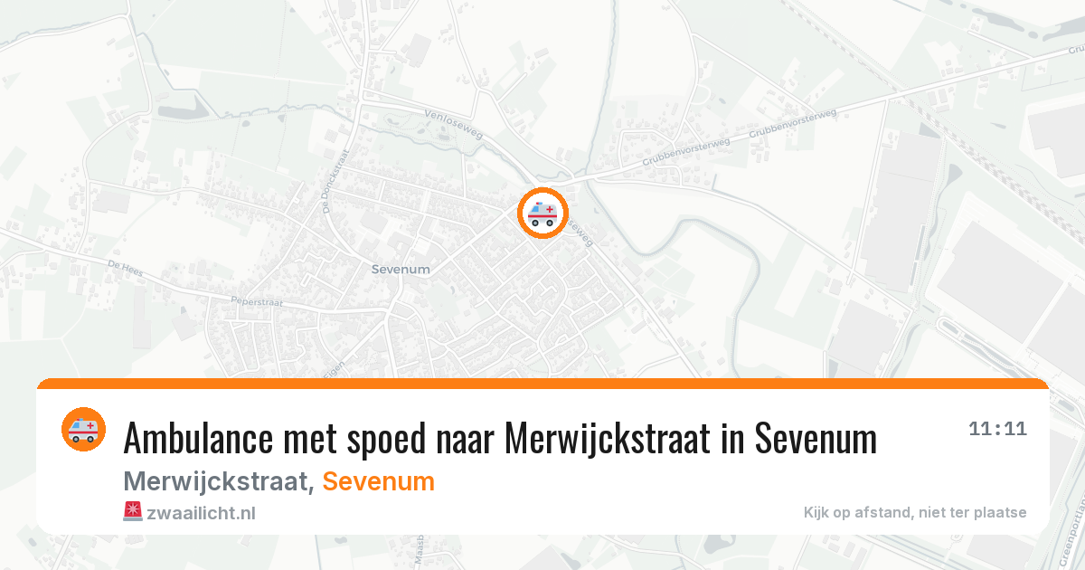 Ambulance met spoed naar Merwijckstraat in Sevenum — 24 jul 2026
