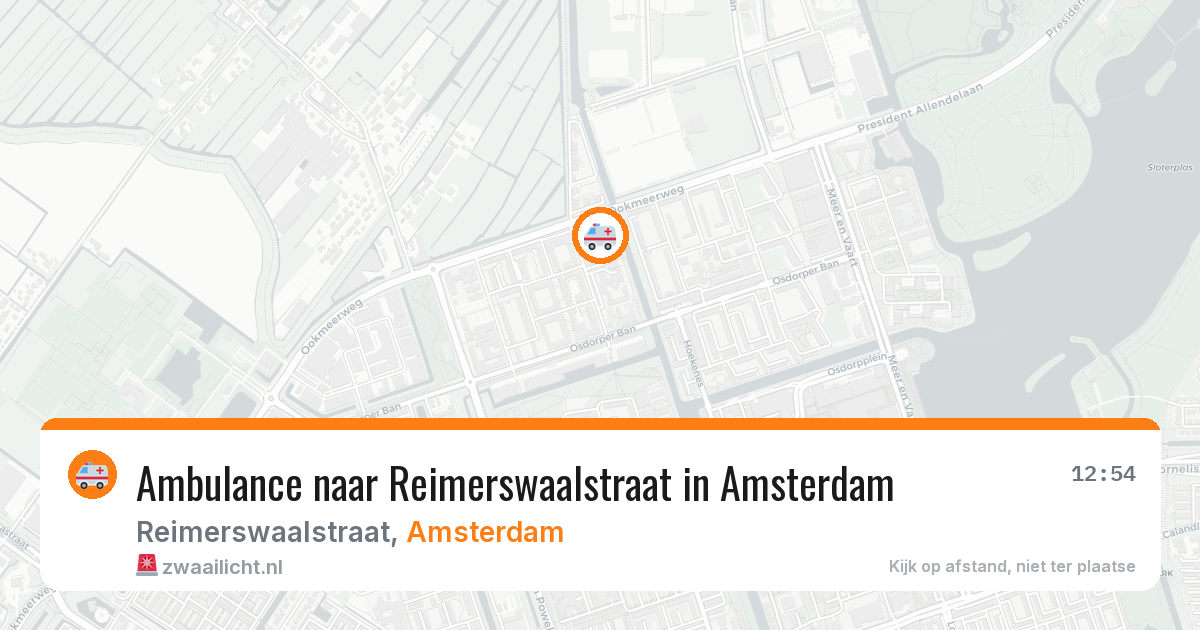 Ambulance naar Reimerswaalstraat in Amsterdam — 13 jul 2026