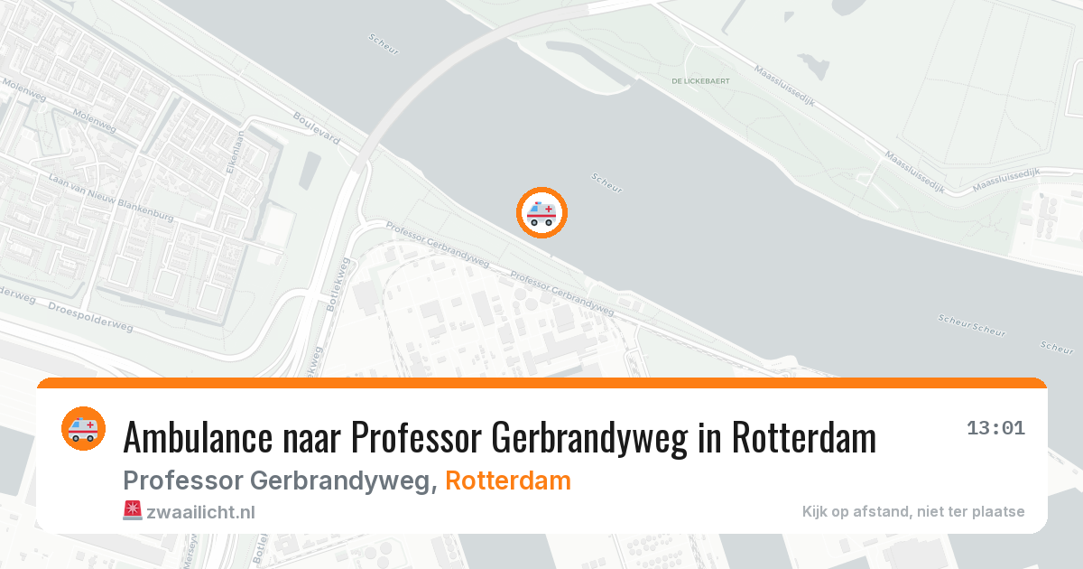 Ambulance naar Professor Gerbrandyweg in Rotterdam — 21 mei 2026