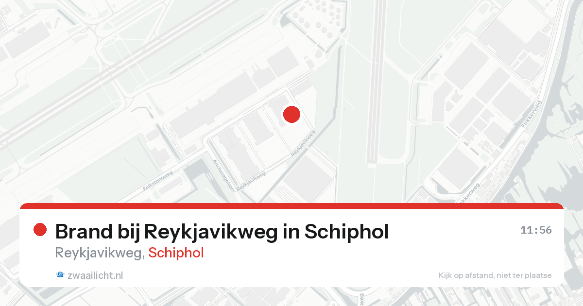 Brand bij Reykjavikweg in Schiphol — 25 aug 2026