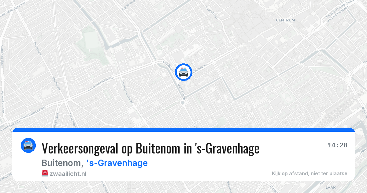 Verkeersongeval op Buitenom in 's-Gravenhage — 11 apr 2026