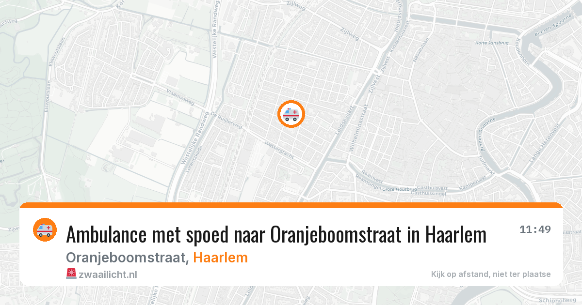 Ambulance met spoed naar Oranjeboomstraat in Haarlem — 15 mrt 2026