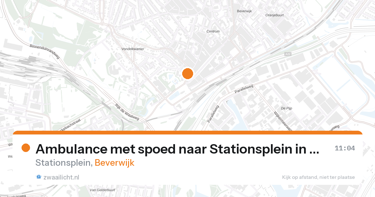 Ambulance met spoed naar Stationsplein in Beverwijk — 11 jun 2026