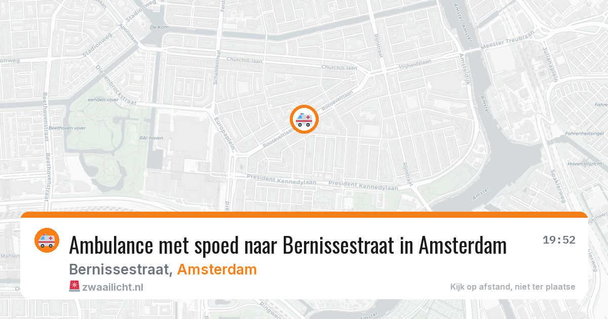 Ambulance met spoed naar Bernissestraat in Amsterdam — 7 jul 2026