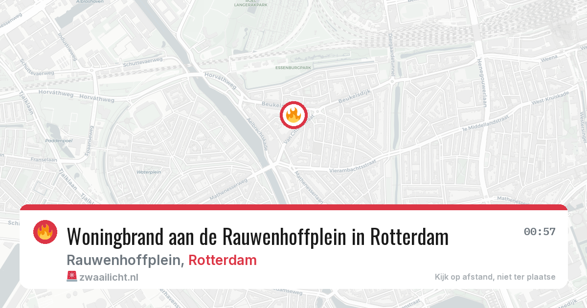 Woningbrand aan de Rauwenhoffplein in Rotterdam — 29 mei 2026