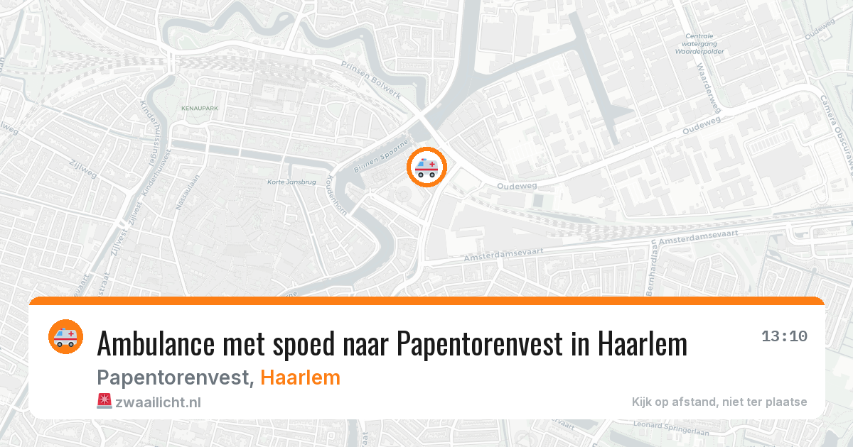 Ambulance met spoed naar Papentorenvest in Haarlem — 19 jun 2026
