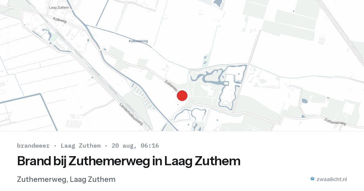 Brand bij Zuthemerweg in Laag Zuthem — 20 aug 2026