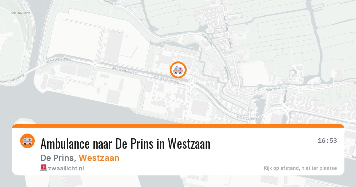 Ambulance naar De Prins in Westzaan — 27 apr 2026