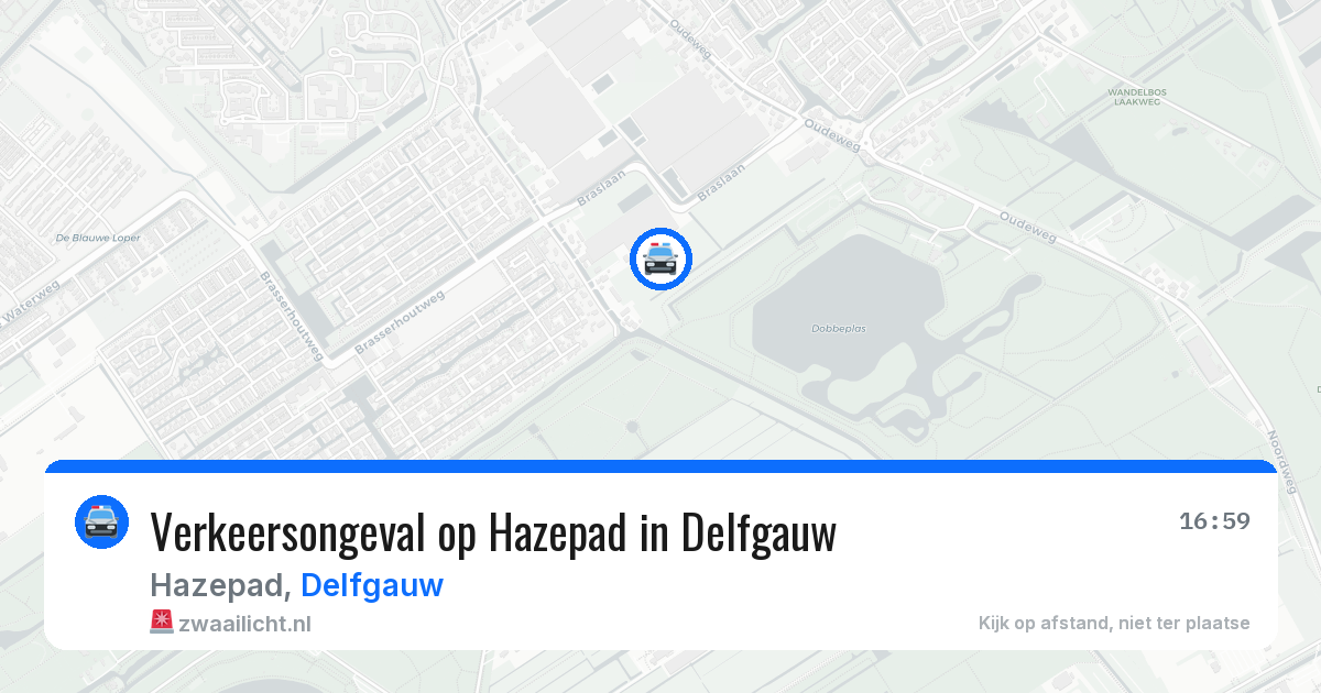 Verkeersongeval op Hazepad in Delfgauw — 21 mei 2026