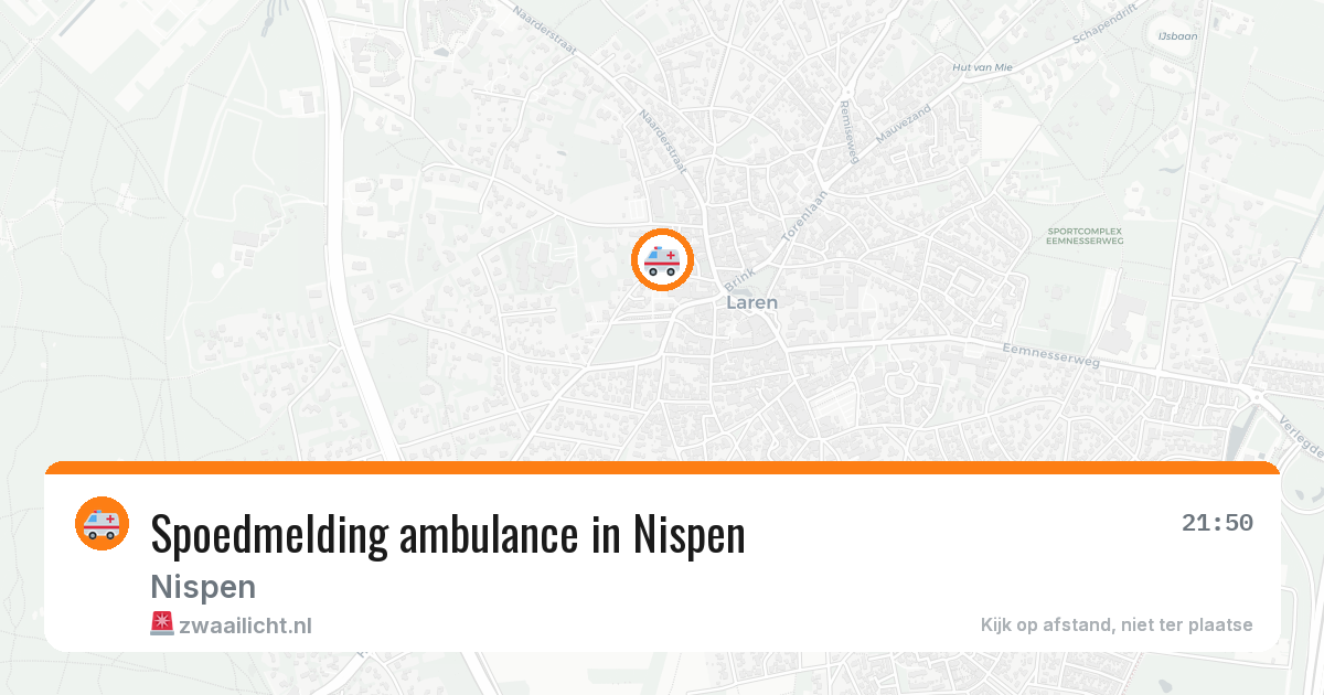 Spoedmelding ambulance in Nispen — 26 jan 2026