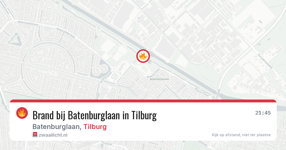 Brand bij Batenburglaan in Tilburg — 30 jul 2026