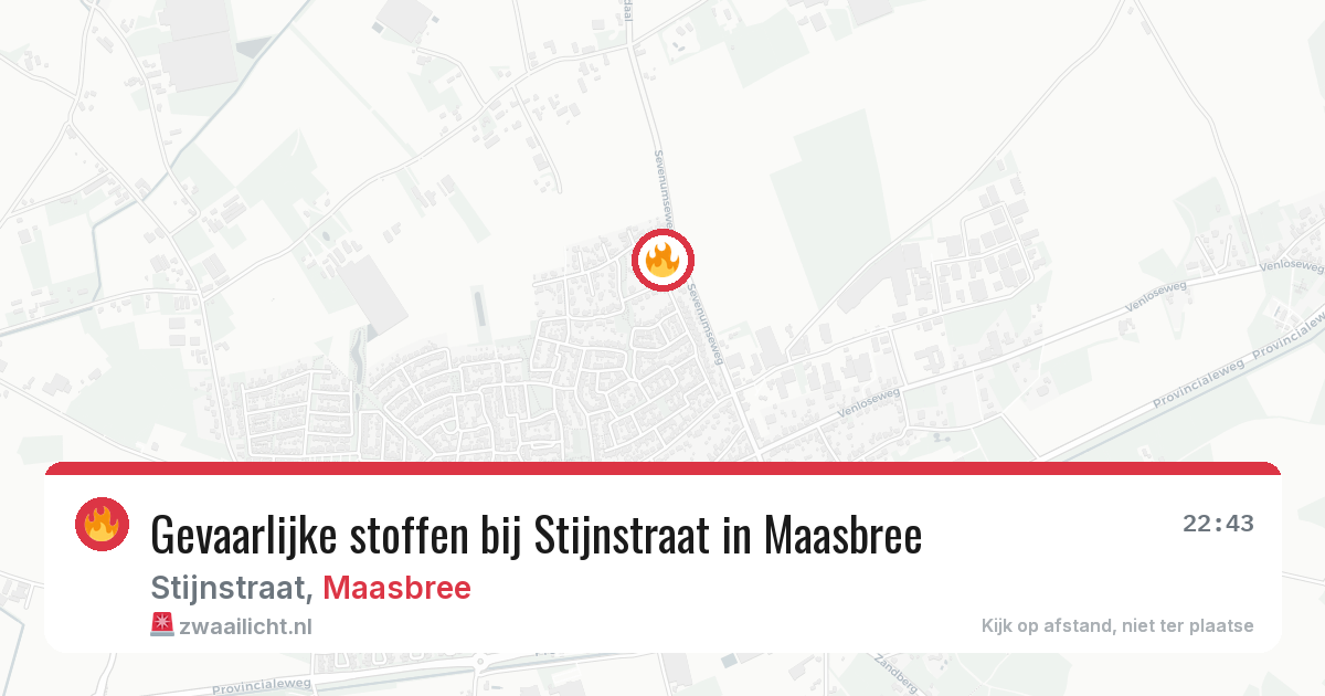 Gevaarlijke stoffen bij Stijnstraat in Maasbree — 30 mrt 2026