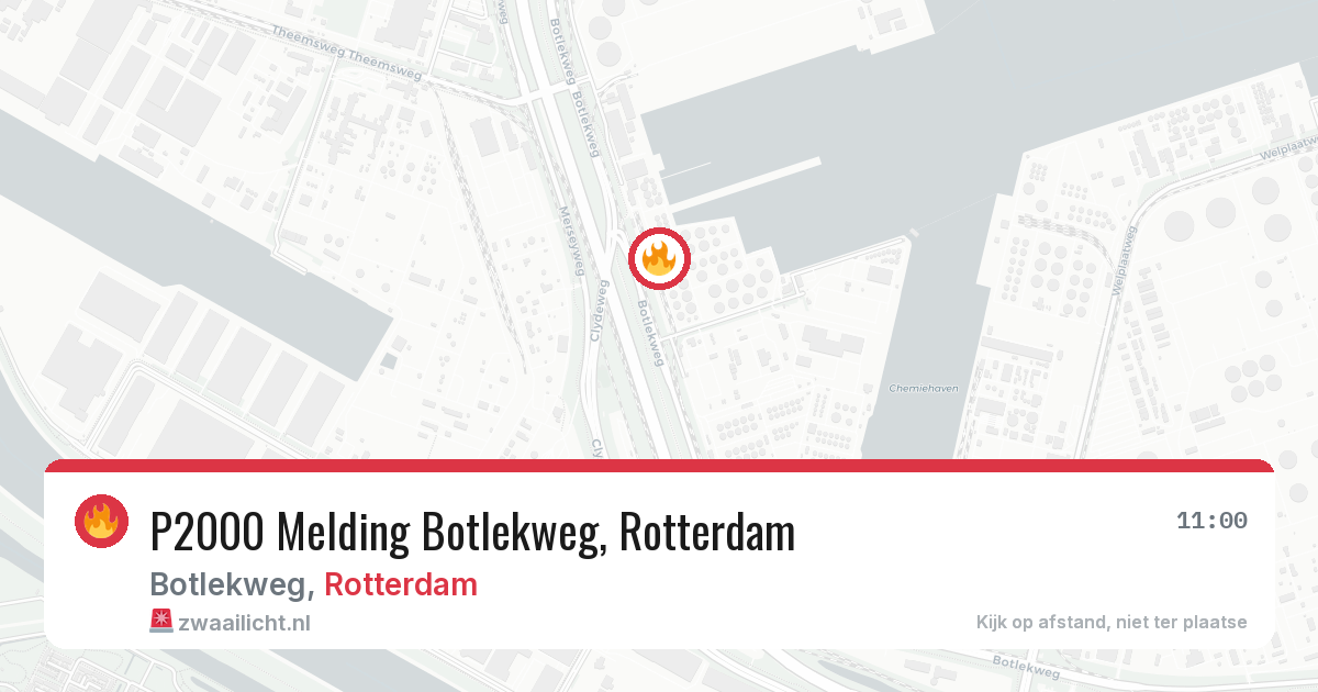 P2000 Melding Botlekweg, Rotterdam — 13 aug 2026