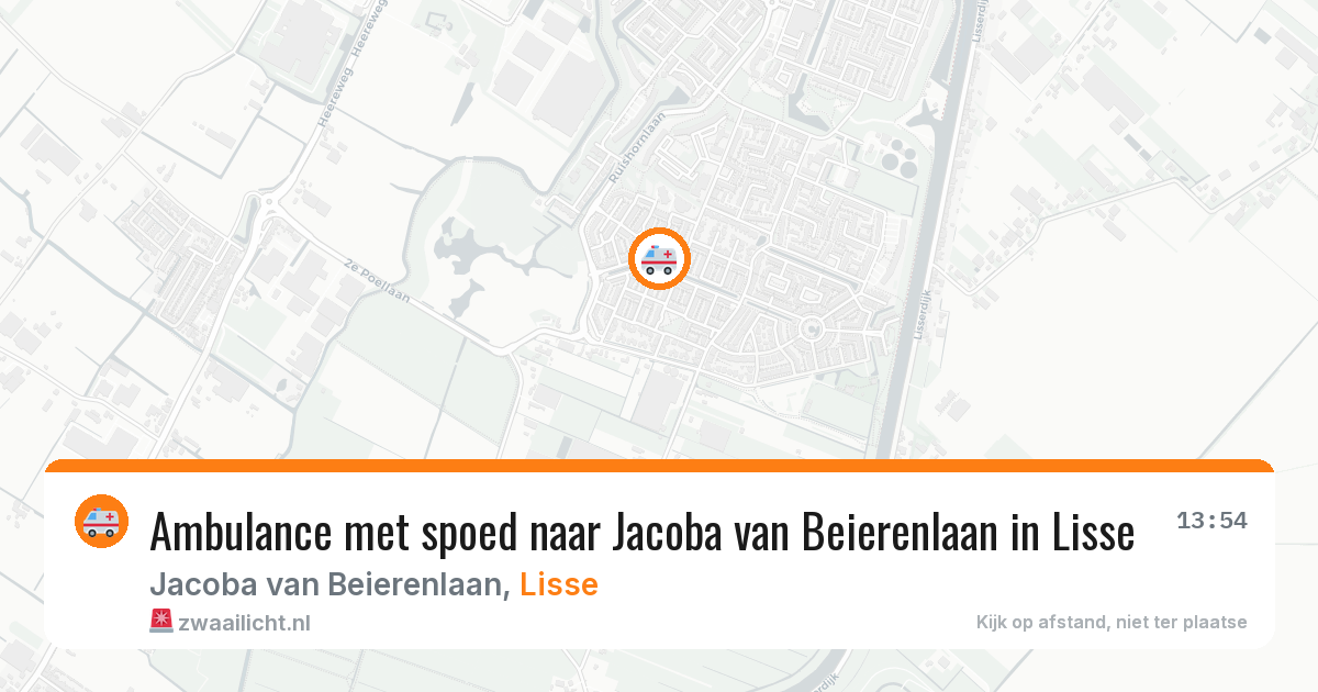 Ambulance met spoed naar Jacoba van Beierenlaan in Lisse — 18 jun 2026