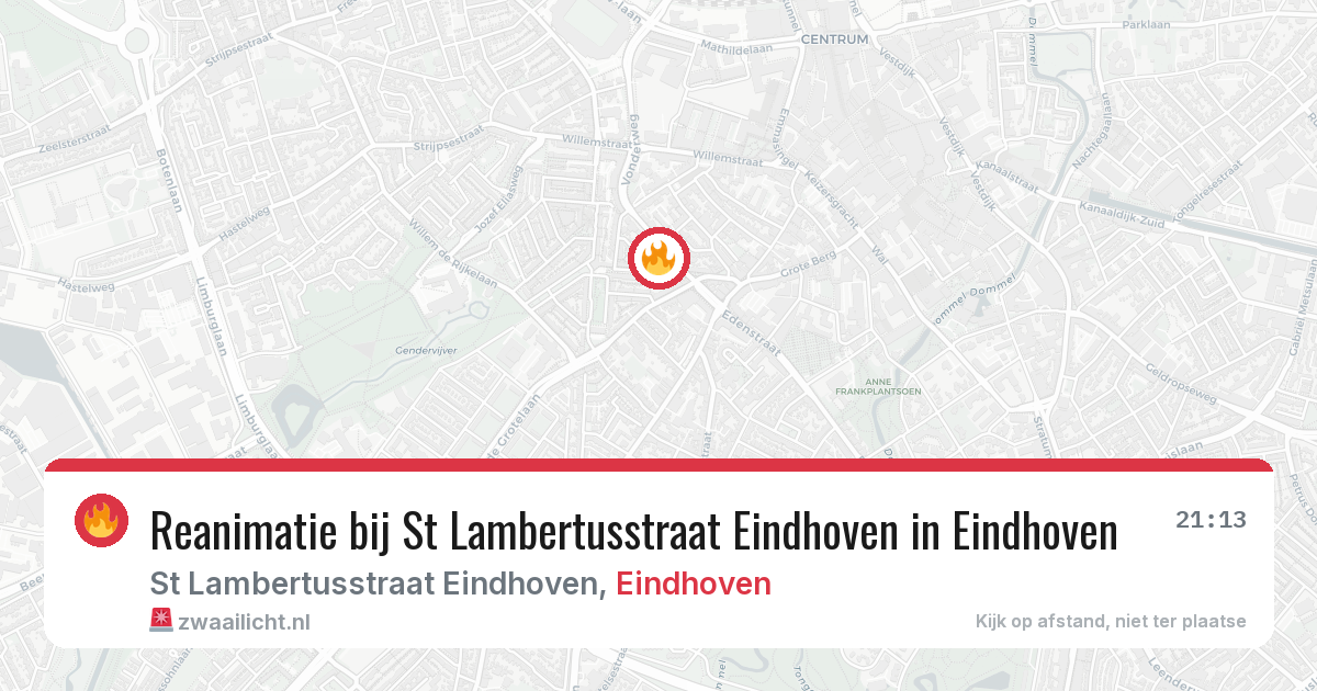 Reanimatie bij St Lambertusstraat Eindhoven in Eindhoven — 14 aug 2026