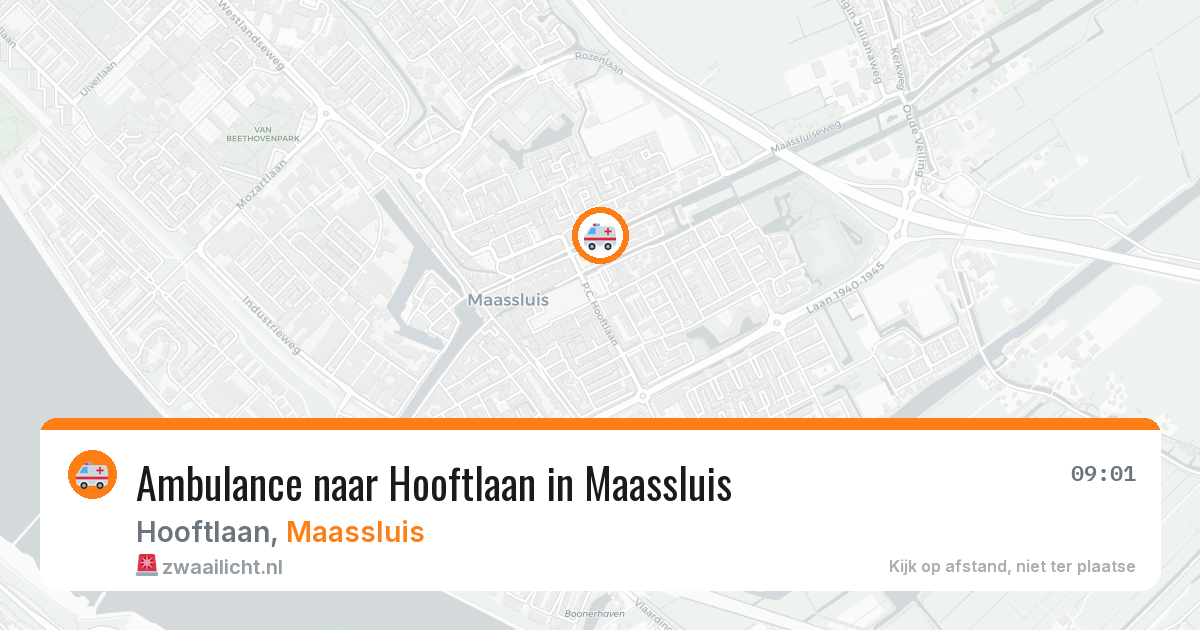 Ambulance naar Hooftlaan in Maassluis — 11 aug 2026
