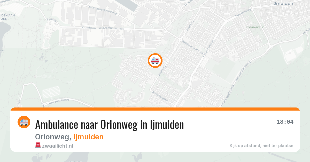 Ambulance naar Orionweg in Ijmuiden — 20 mei 2026