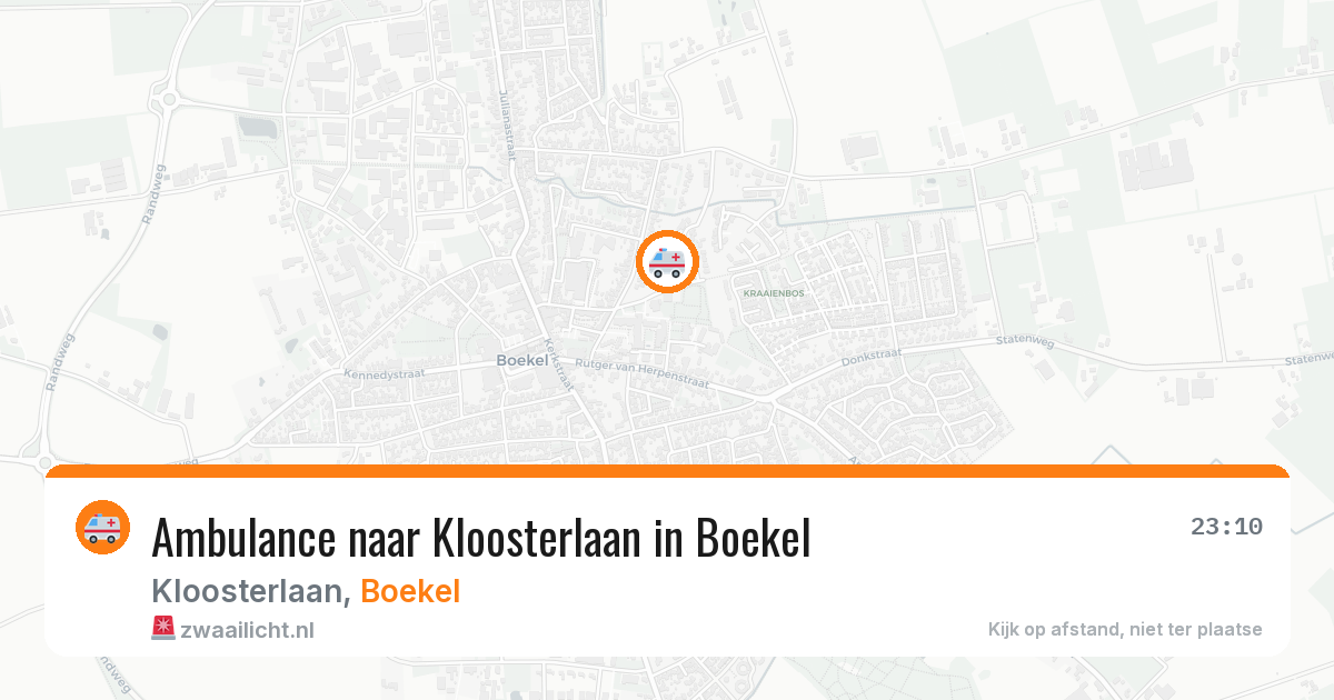 Ambulance naar Kloosterlaan in Boekel — 11 aug 2026