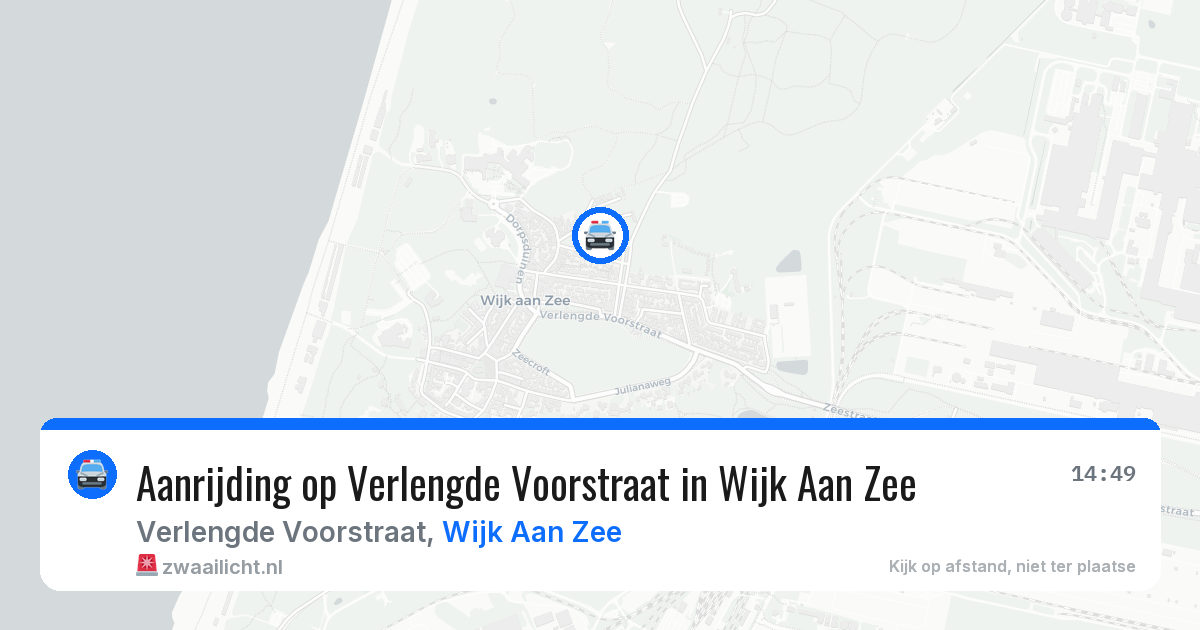 Aanrijding op Verlengde Voorstraat in Wijk Aan Zee — 2 aug 2026