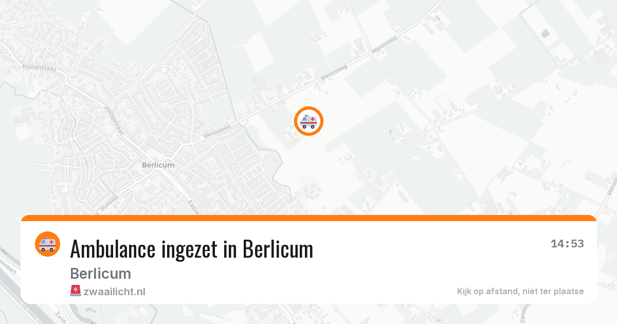 Ambulance ingezet in Berlicum — 10 aug 2026