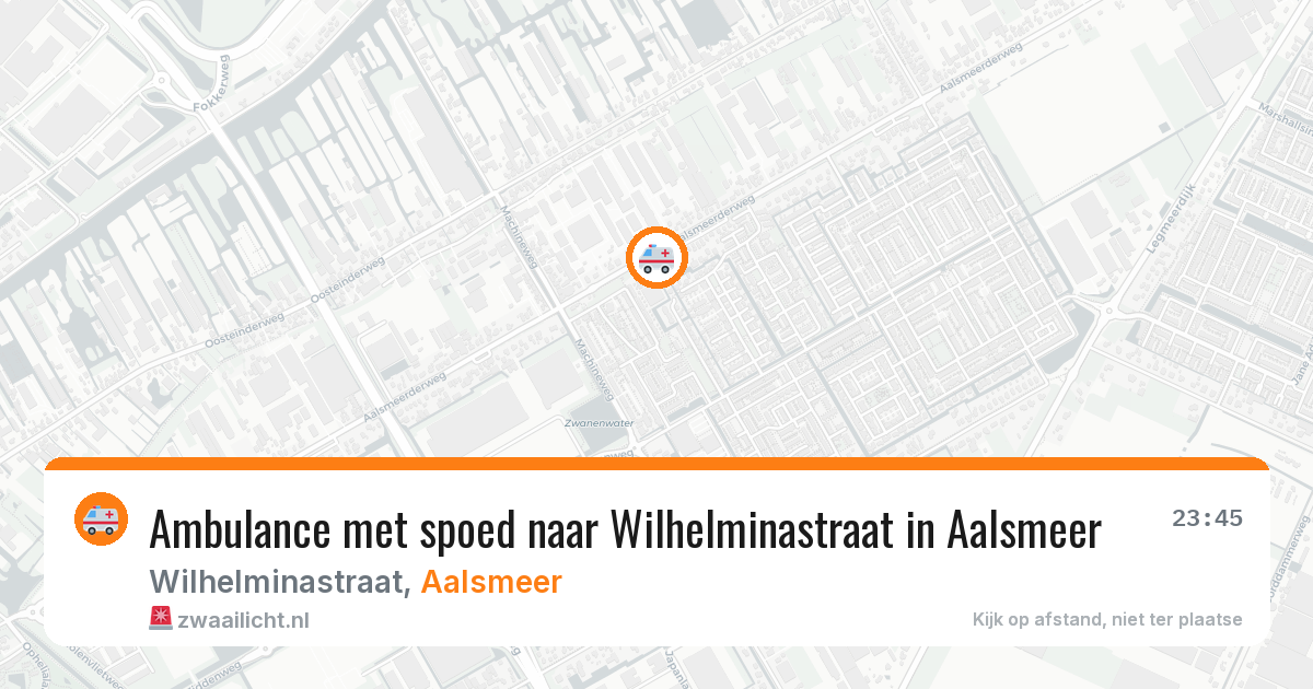 Ambulance met spoed naar Wilhelminastraat in Aalsmeer — 31 jul 2026