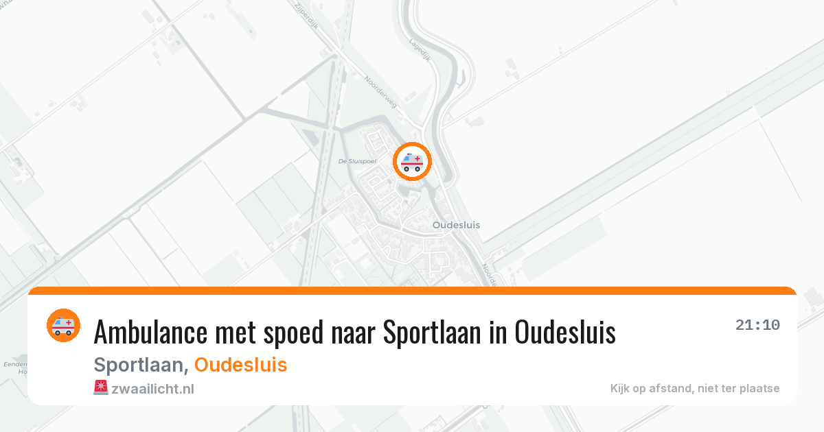 Ambulance met spoed naar Sportlaan in Oudesluis — 5 mei 2026