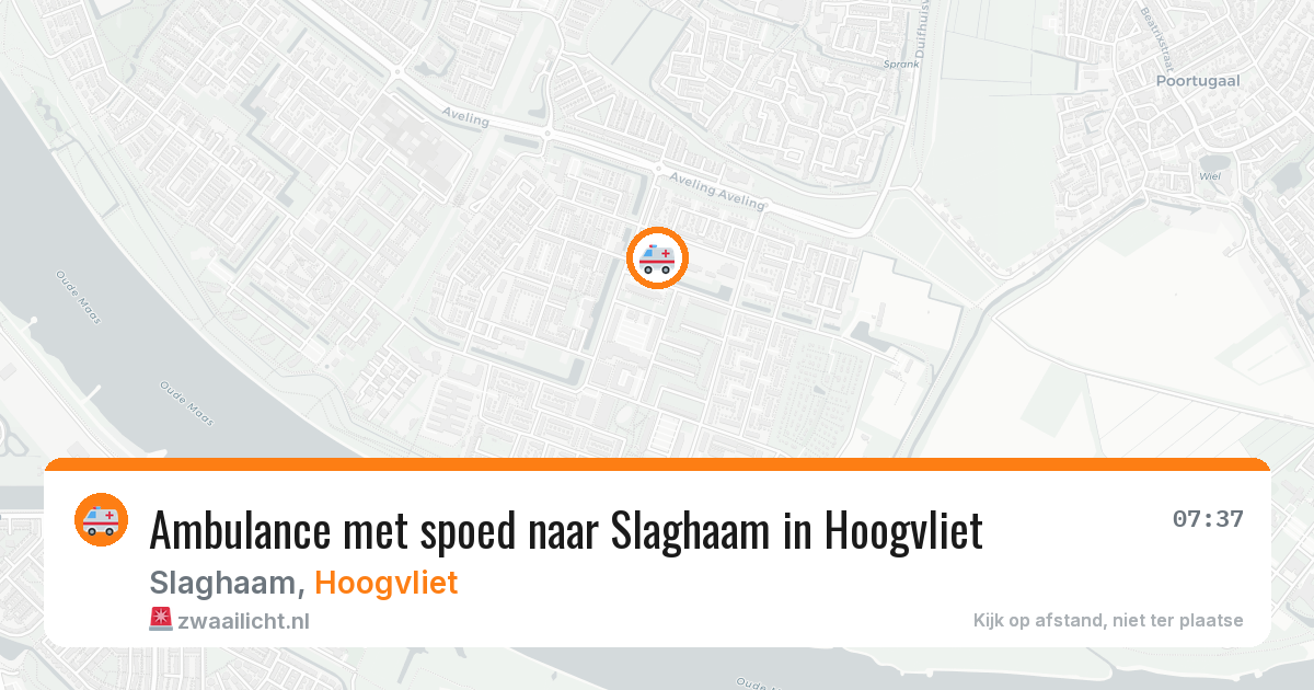 Ambulance met spoed naar Slaghaam in Hoogvliet — 26 apr 2026
