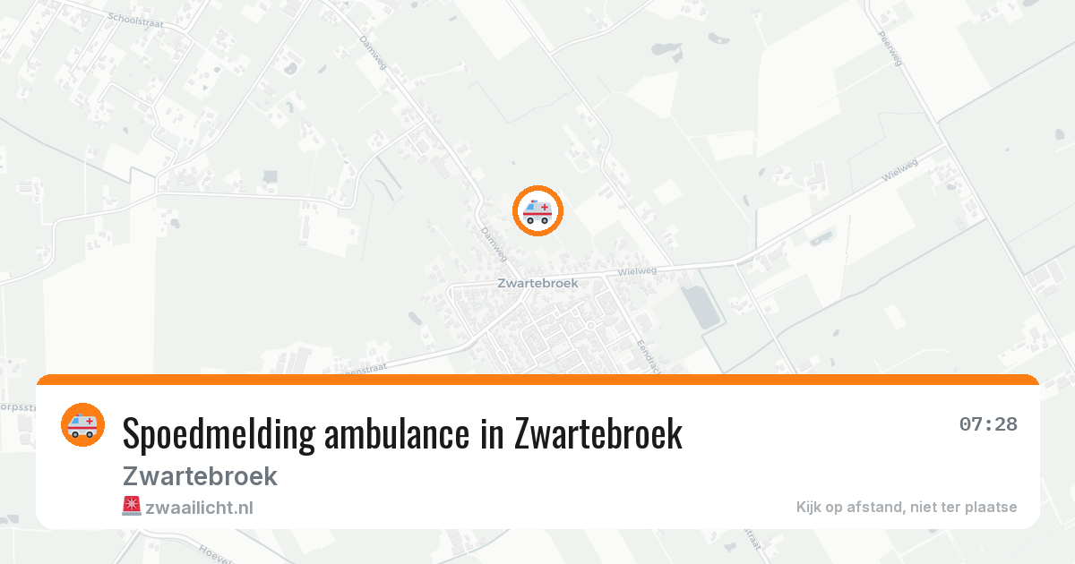 Spoedmelding ambulance in Zwartebroek — 24 jan 2026