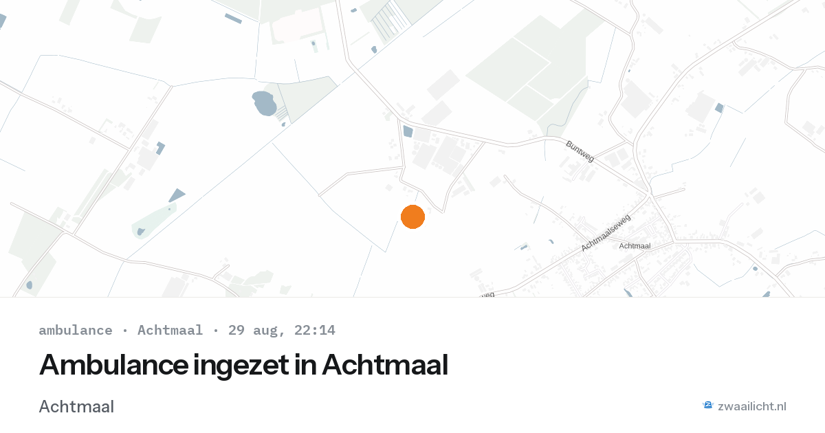 Ambulance ingezet in Achtmaal — 29 aug 2026