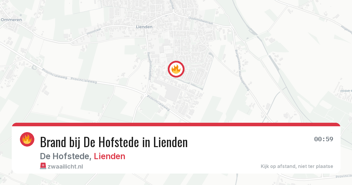 Brand bij De Hofstede in Lienden — 6 jul 2026
