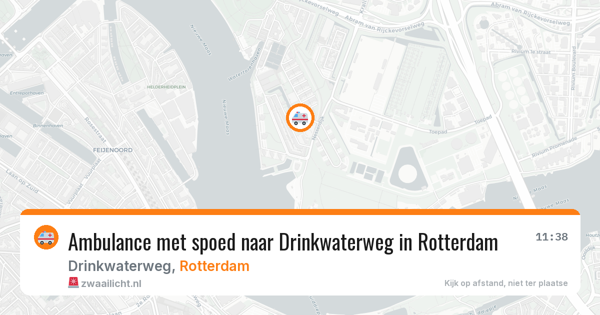 Ambulance met spoed naar Drinkwaterweg in Rotterdam — 10 jun 2026