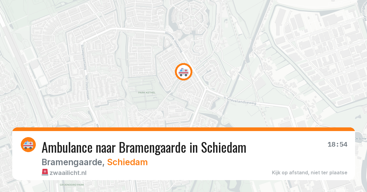Ambulance naar Bramengaarde in Schiedam — 20 apr 2026