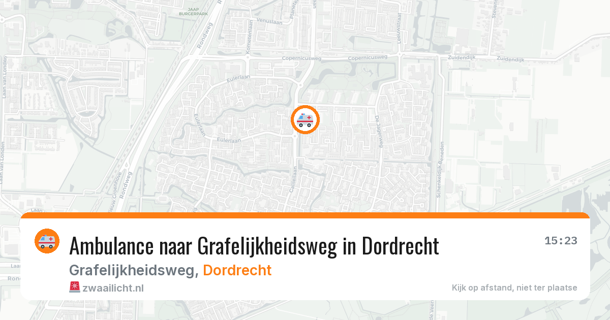 Ambulance naar Grafelijkheidsweg in Dordrecht — 8 mei 2026