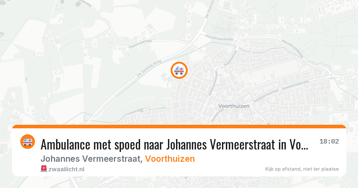 Ambulance met spoed naar Johannes Vermeerstraat in Voorthuizen — 22 jun 2026