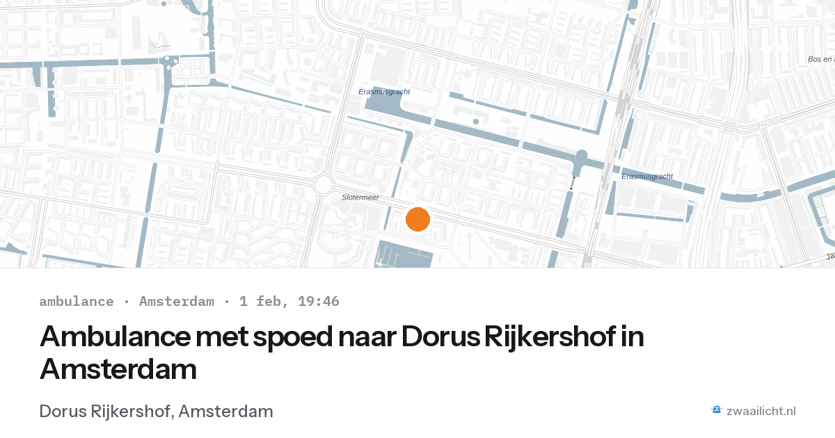 Ambulance met spoed naar Dorus Rijkershof in Amsterdam — 1 feb 2026
