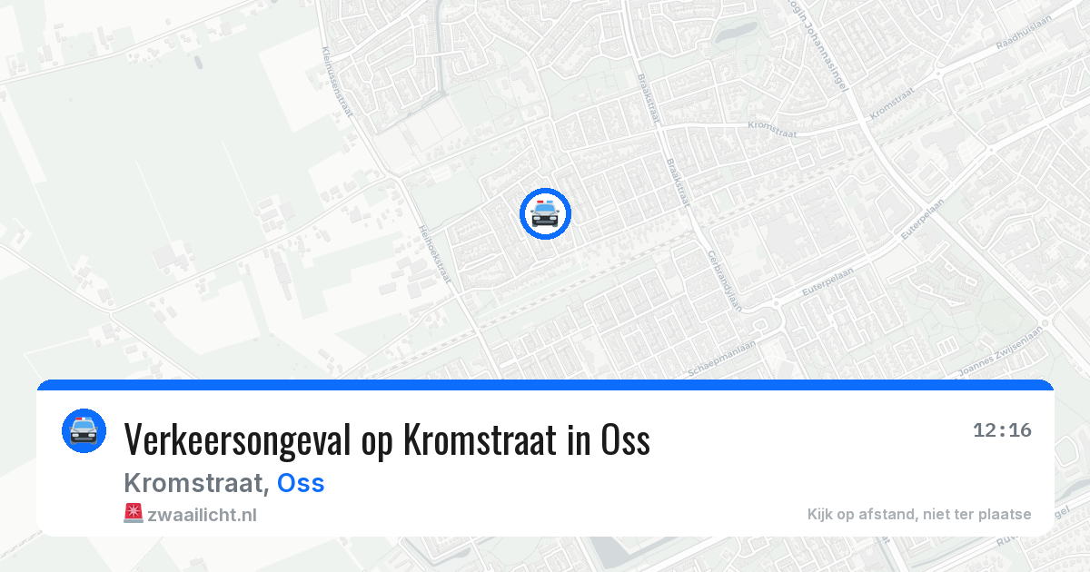 Verkeersongeval op Kromstraat in Oss — 28 mrt 2026
