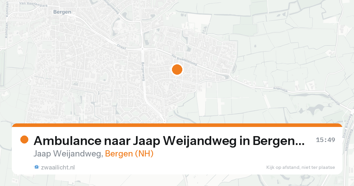 Ambulance naar Jaap Weijandweg in Bergen (NH) — 11 aug 2026