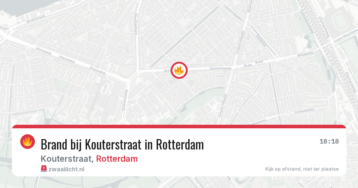 Brand bij Kouterstraat in Rotterdam — 23 mei 2026