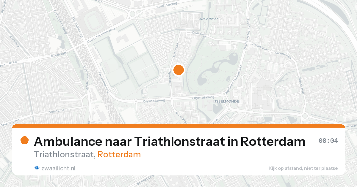 Ambulance naar Triathlonstraat in Rotterdam — 18 aug 2026