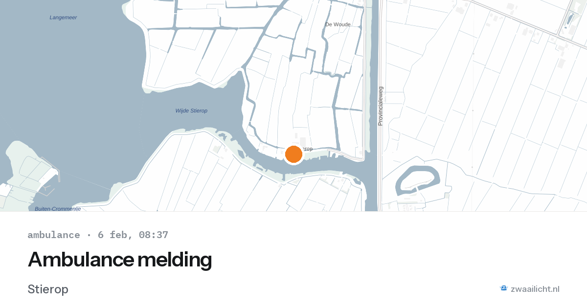 Ambulance melding — 6 feb 2026