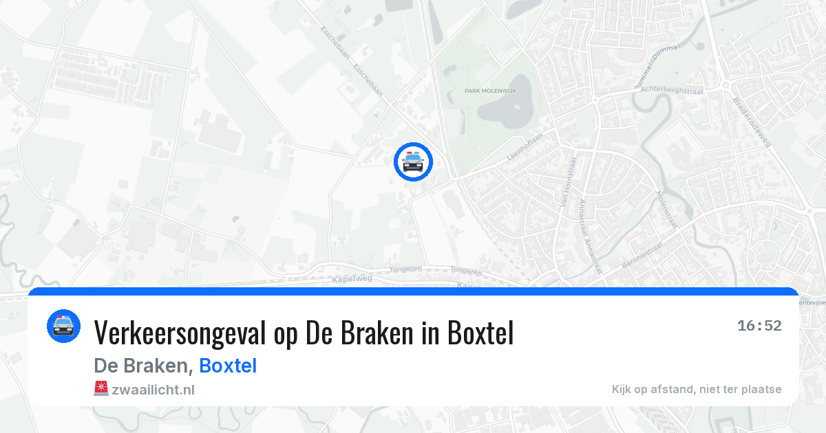 Verkeersongeval op De Braken in Boxtel — 11 aug 2026