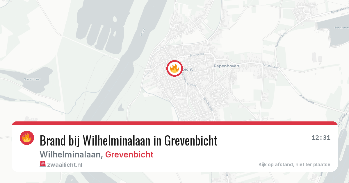 Brand bij Wilhelminalaan in Grevenbicht — 12 mei 2026