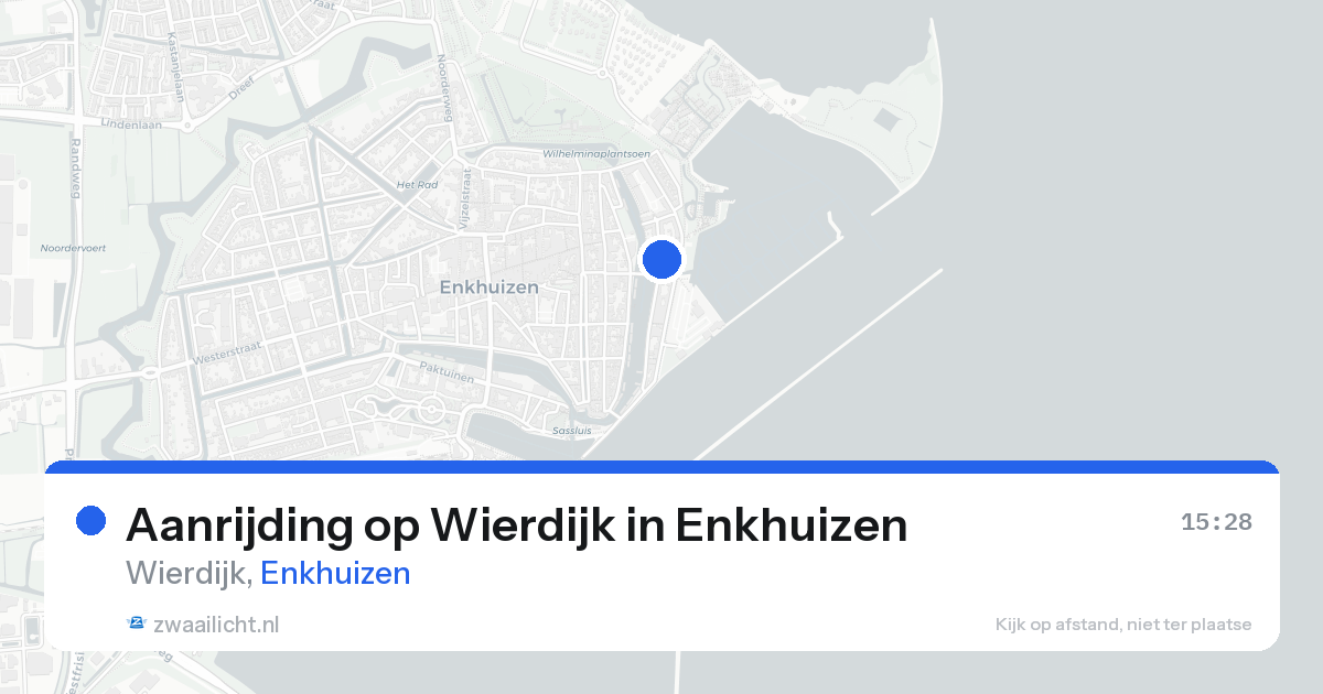 Aanrijding op Wierdijk in Enkhuizen — 21 aug 2026
