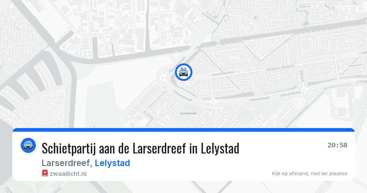 Schietpartij aan de Larserdreef in Lelystad — 17 mei 2026
