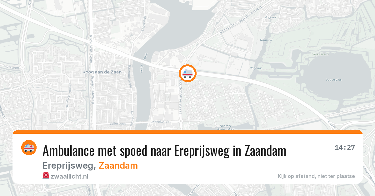 Ambulance met spoed naar Ereprijsweg in Zaandam — 11 jul 2026