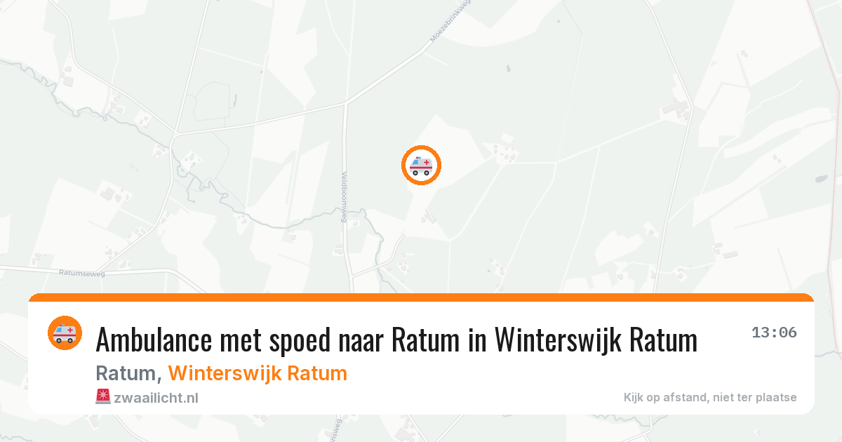 Ambulance met spoed naar Ratum in Winterswijk Ratum — 11 apr 2026