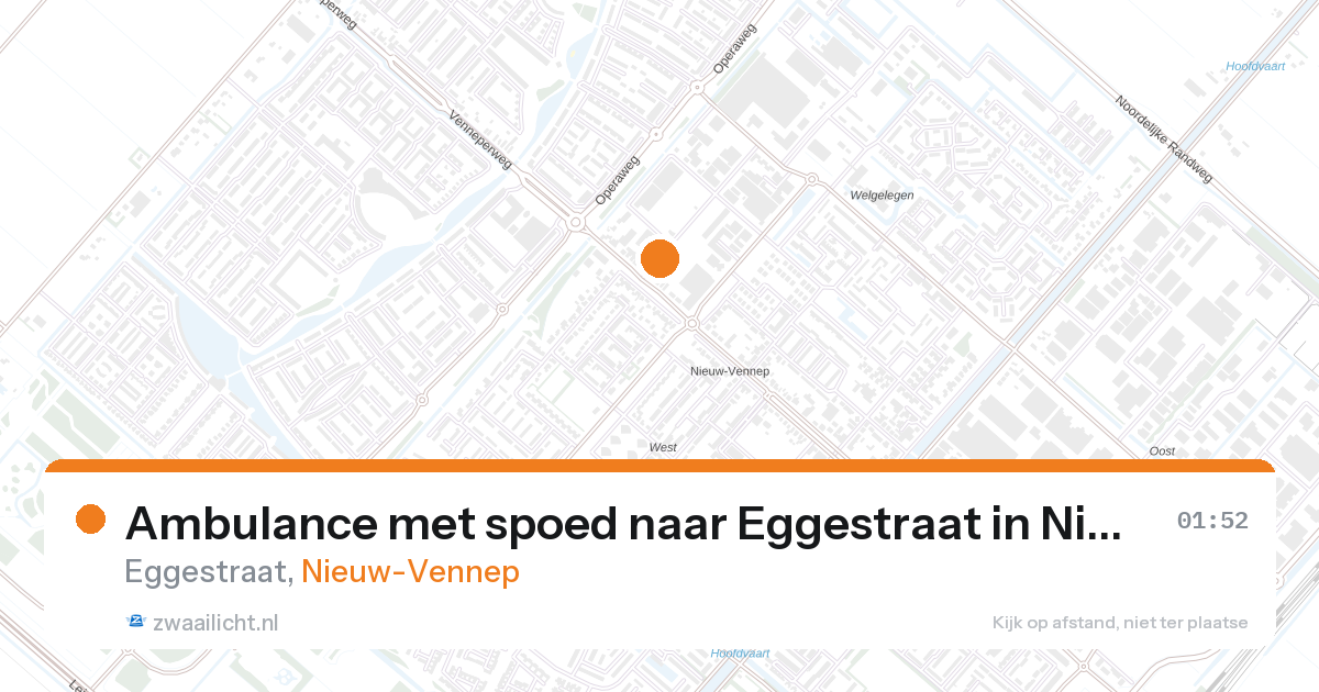 Ambulance met spoed naar Eggestraat in Nieuw-Vennep — 25 aug 2026