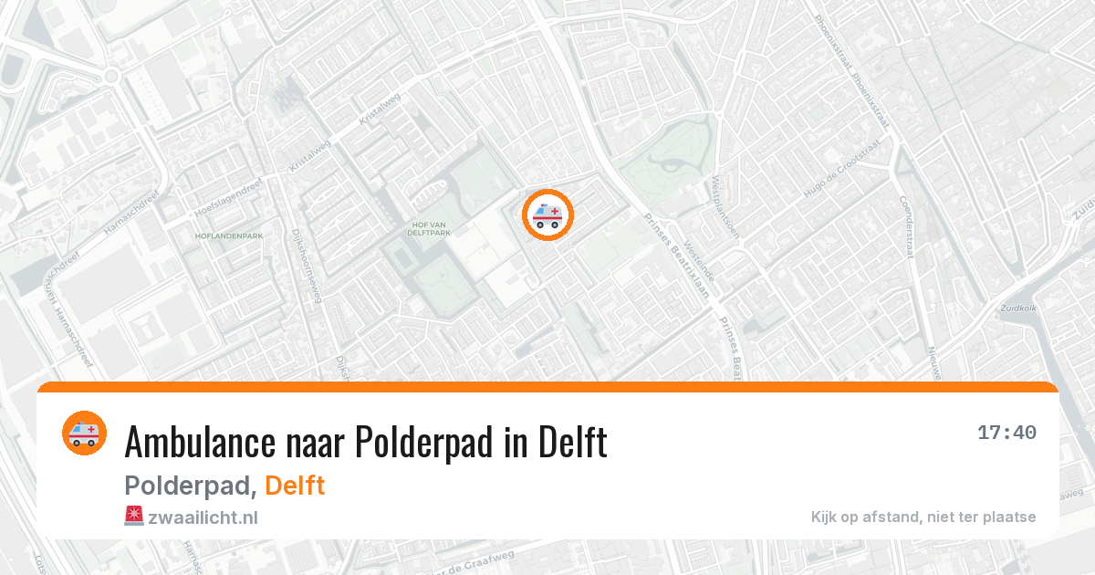 Ambulance naar Polderpad in Delft — 11 aug 2026