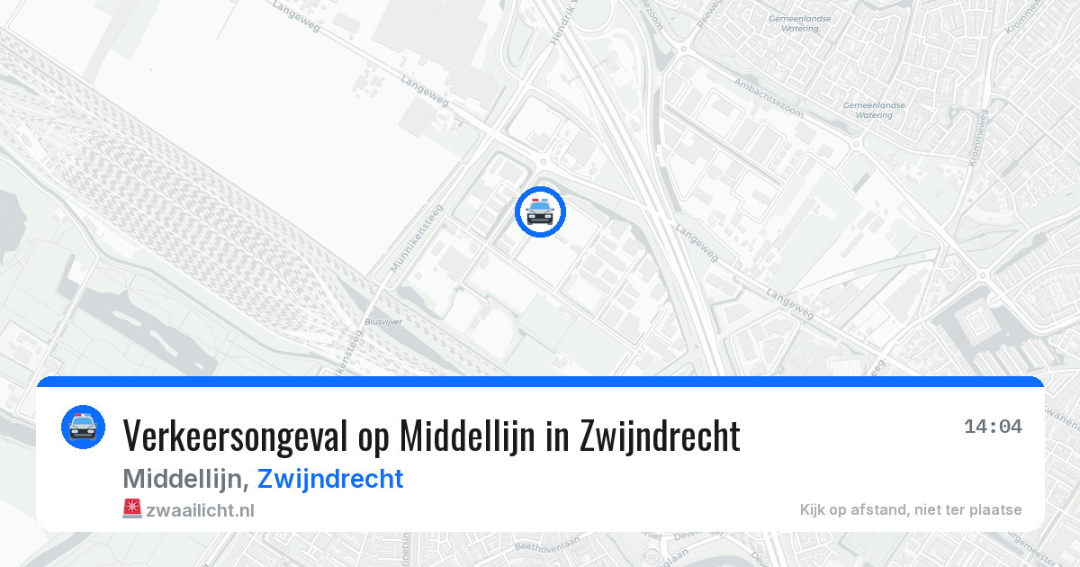 Verkeersongeval op Middellijn in Zwijndrecht — 15 apr 2026