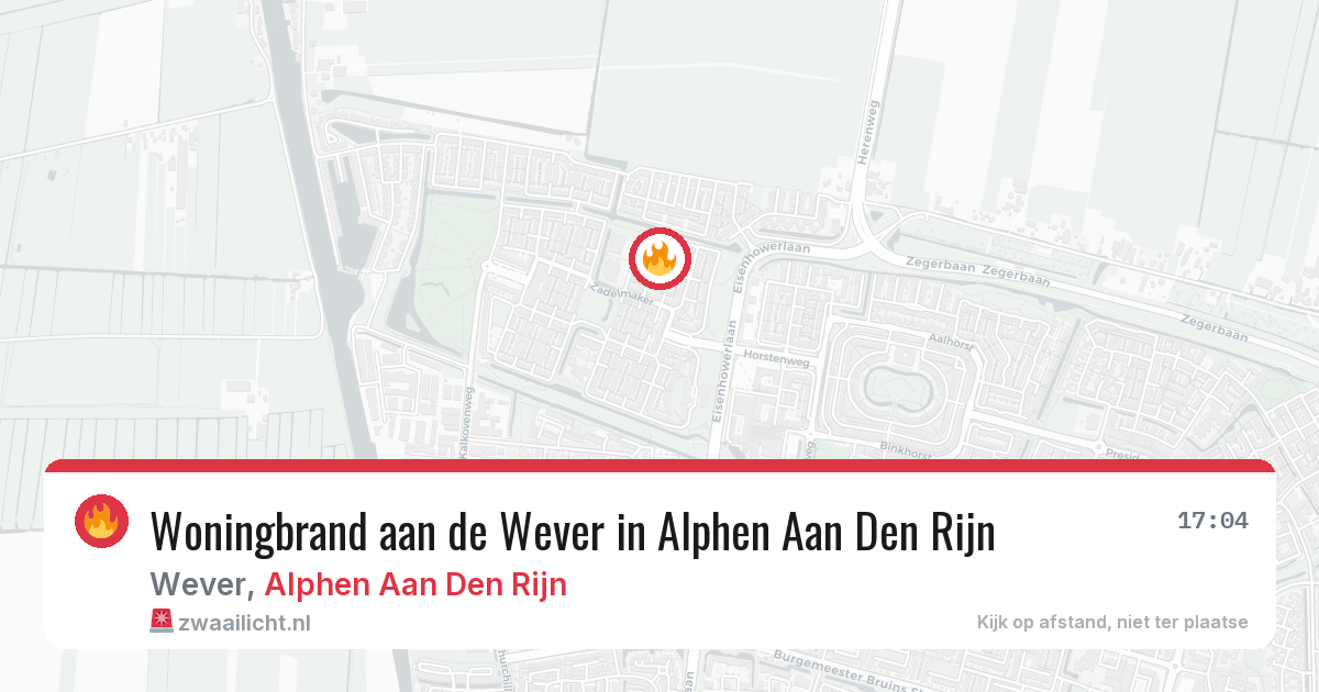Woningbrand aan de Wever in Alphen Aan Den Rijn — 11 apr 2026